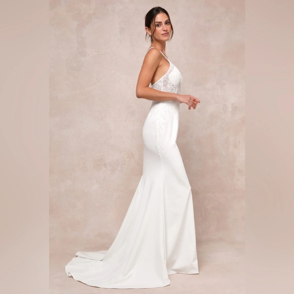 Lulus-Infinite Adoration Ivory Beaded Embroidered Lace Maxi Dress (Small) - Picture 2 of 5